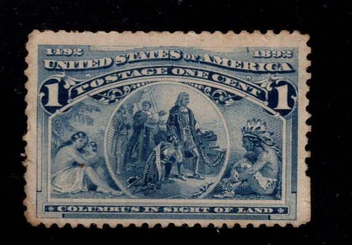 USA Scott 230 Used Colombus stamp