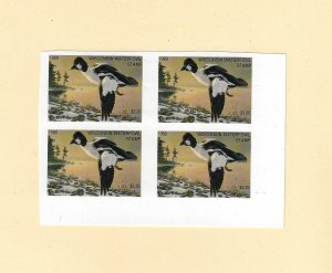 US 1989 WISCONSIN DUCK HUNTING STAMPS IMPERF CORNER BLOCK OF 4 NH