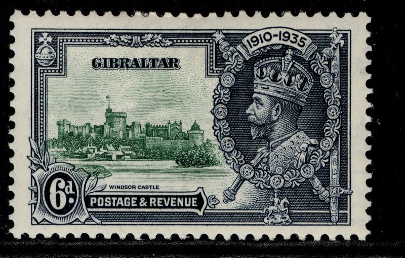 GIBRALTAR GV SG116, 6d green & indigo, M MINT. Cat £14. 