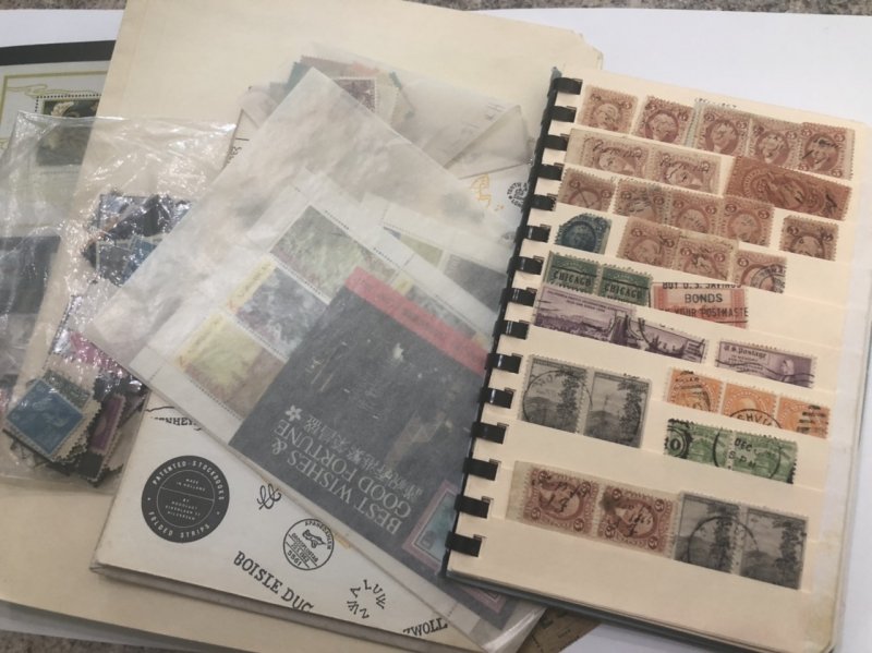 2 Stamp Stock Books Full Of Old U.S Has Some Revenue + Other Countries