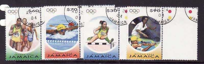 Jamaica-Sc#986-9- id8-used set-Sports-Summer Olympics-2004-
