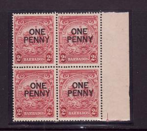 Barbados-Sc#209-unused NH Margin block-perf 14-Seahorses-194