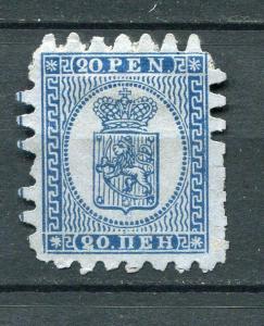 Finland/Russia 1866-74 Serpent Roulette 20p blue Sc 9 FA 8 Unused CV $650 2447