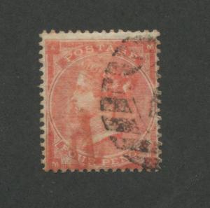 1862 Great Britain Stamp #34 4p Used Average Faded Postal Cancel 