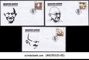 BANGLADESH - 2011 MAHATMA GANDHI SPECIAL KHADI COVER WITH CANCL. 3nos