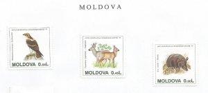 MOLDOVA - 1995 - Year of Nature Protection - Perf 3v Set - M N H