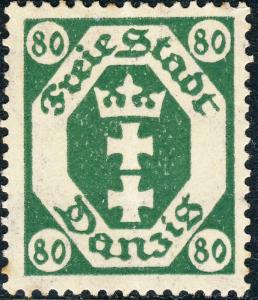 DANZIG - 1922 - Mi.94 80pf dark green - Mint*