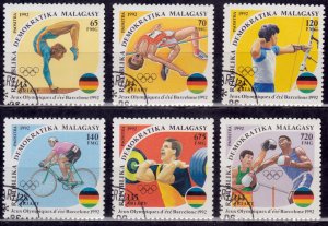 Madagascar, 1992, Olympic Games, Barcelona, sc#1072-77, used/CTO*