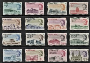 STAMP STATION PERTH Antigua #167-182 QEII Definitive Set MNH CV$40.00