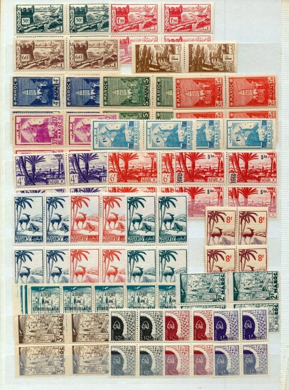 Maroc Morocco Mid Period Blocks  MNH (Apx 120  Items) (H00492