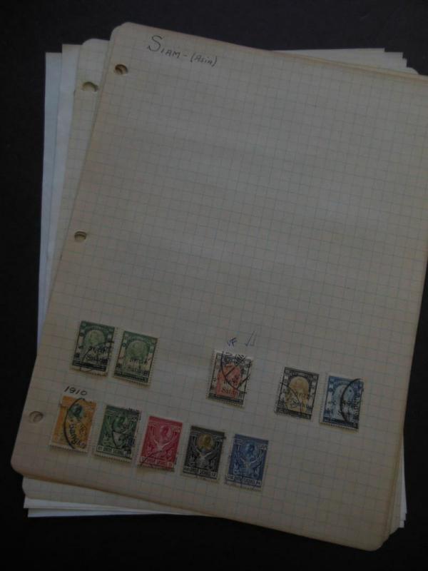 THAILAND : Old Time Mint & Used collection on pages.