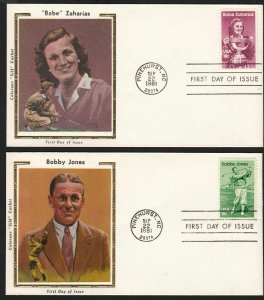 1981 Bobby Jones & Babe Zaharias Sc 1923 & 1924 Colorano cachets