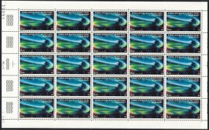 FSAT TAAF Aurora Borealis Polar Aurora Full sheet 1984 MNH SG#192 MI#190