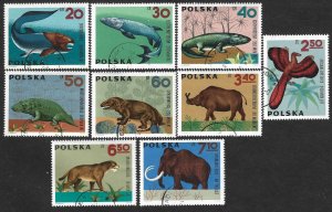 Poland #1395-1403, Pre-Historic Animals, Used**-