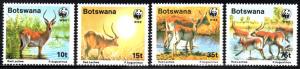 Botswana - 1988 WWF Red Lechwe Set MNH** SG 648-651