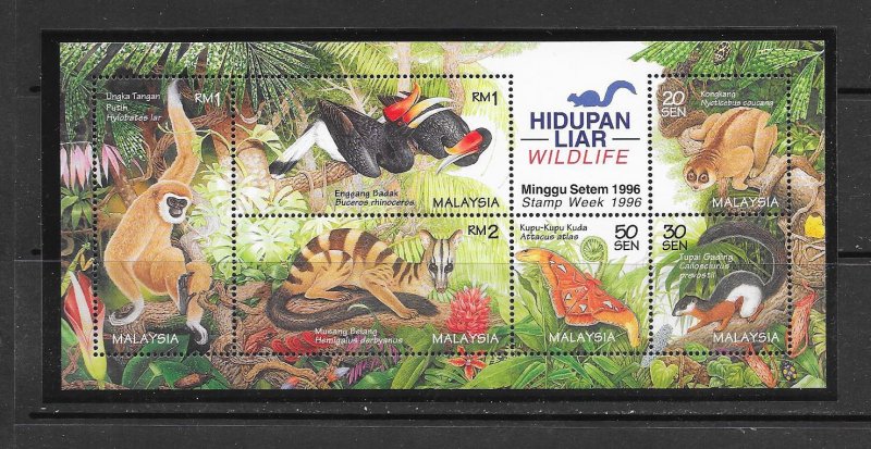 BIRDS - MALAYSIA #604  S/S   MNH