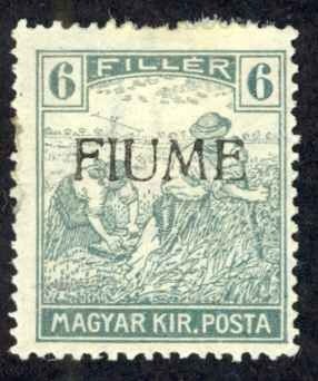 Fiume Sc# 6 MH (b) 1918 6f Hungary Overprint