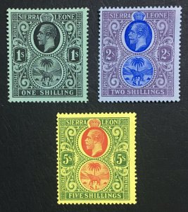 MOMEN: SIERRA LEONE SG #124-126 MINT OG NH LOT #60526