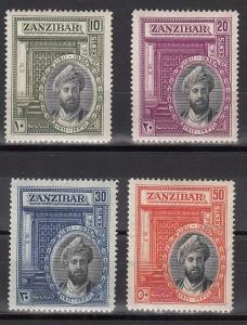 Zanzibar Scott 214-17 Mint hinged (toned gum) - Catalog Value $49.75