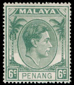 MALAYSIA - Penang SG8, 6c grey, NH MINT.