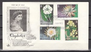 Montserrat, Scott cat. 366-369. Flowers issue. First day cover. ^