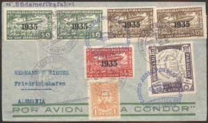 Paraguay 1935 Graf Zeppelin 15.SAF South America Flight Mi495D Germany Co 109266