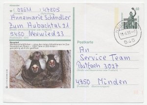 Postal stationery Germany 1990 Monkey - Zoo Neuwied