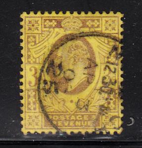 Great Britain used #132 3p Edward VII 