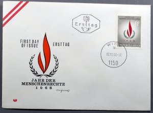 Austria #819 First Day Cover Intl. Human Rights Year