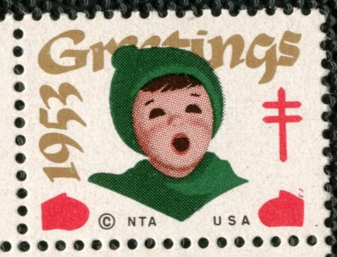 1953 CHRISTMAS SEAL, MINT NH BLOCK TO 12 - CHRIST069