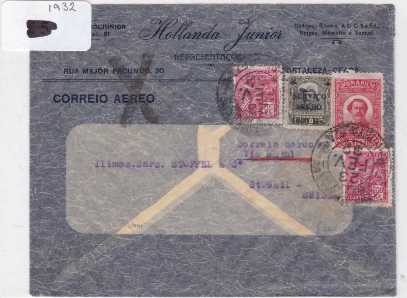 Brazil 1946  stamp cover Ref 9046