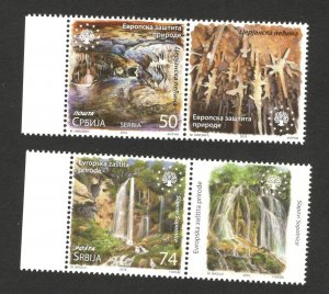 SERBIA-MNH SET+LABELS-HORIZONTAL-EUROPEAN NATURE PROTECTION- 2018.