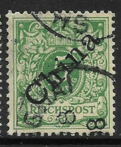 GERMAN P.O.'s IN CHINA SG2 1898 5pf GREEN USED