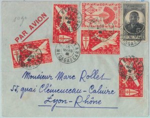 81103 - MADAGASCAR - POSTAL HISTORY -  Airmail COVER to FRANCE  1948 - AIRPLANES