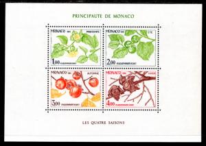 Monaco 1315 Seasons Souvenir Sheet MNH VF