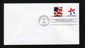 3613 Star, FDC no cachet