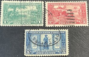 U.S.# 617-619-USED--COMPLETE SET--1925