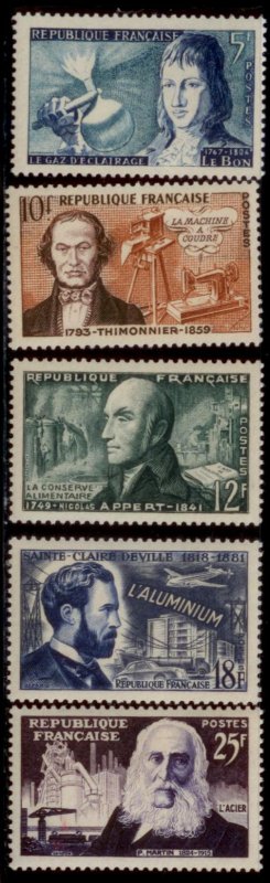 France 1955 SC# 757-61 MNH E90