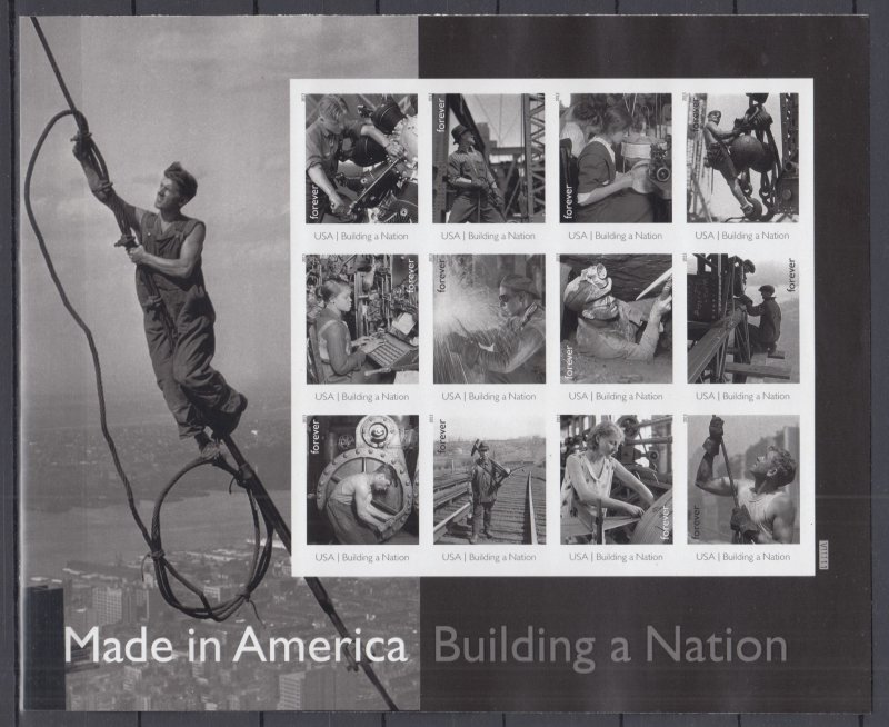 ​USA #4801m Made In America Complete Collection of 5 Imperf Sheets MNH