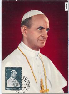 59066  -  VATICANO Vatican - POSTAL HISTORY: MAXIMUM CARD 1964  - POPE