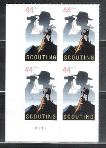 MNH Plate Block Scouting SC 4472  @ face