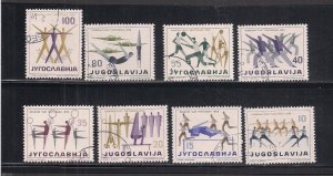 YUGOSLAVIA SC# 547-54  FVF/CTO  1959