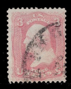 MOMEN: US STAMPS #64 PINK USED PF CERT LOT #86031