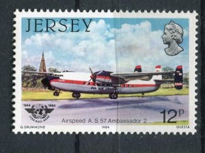 JERSEY; 1984 early Airmail AIRCRAFT issue fine MINT MNH unmounted value