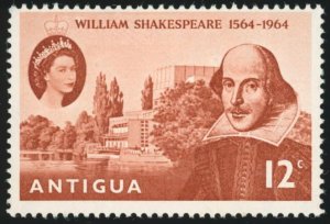 ANTIGUA Sc 151 F-VF/MNH  - 1964 12¢ - Shakespeare