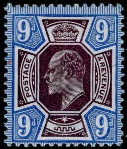 SG307a SPEC M41(-), 9d VERY deep plum & blue, LH MINT. UNLISTED. HENDON CERT 