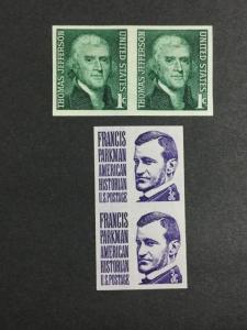 US #1297a,1299b IMPERF PAIR MINT NH $45 LOT #10162