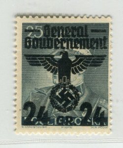 GERMANY; POLISH OCC. 1940 General Govt. surcharged issue Mint 24g. value