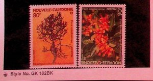 NEW CALEDONIA Sc 608-9 NH ISSUE OF 1989 - FLOWERS