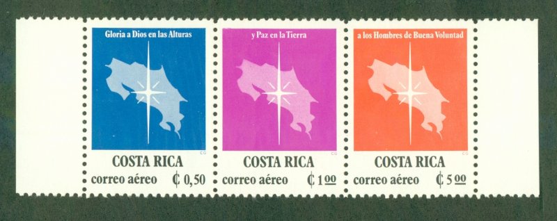 COSTA RICA C731a MNH STRIP OF 3 BIN $2.00